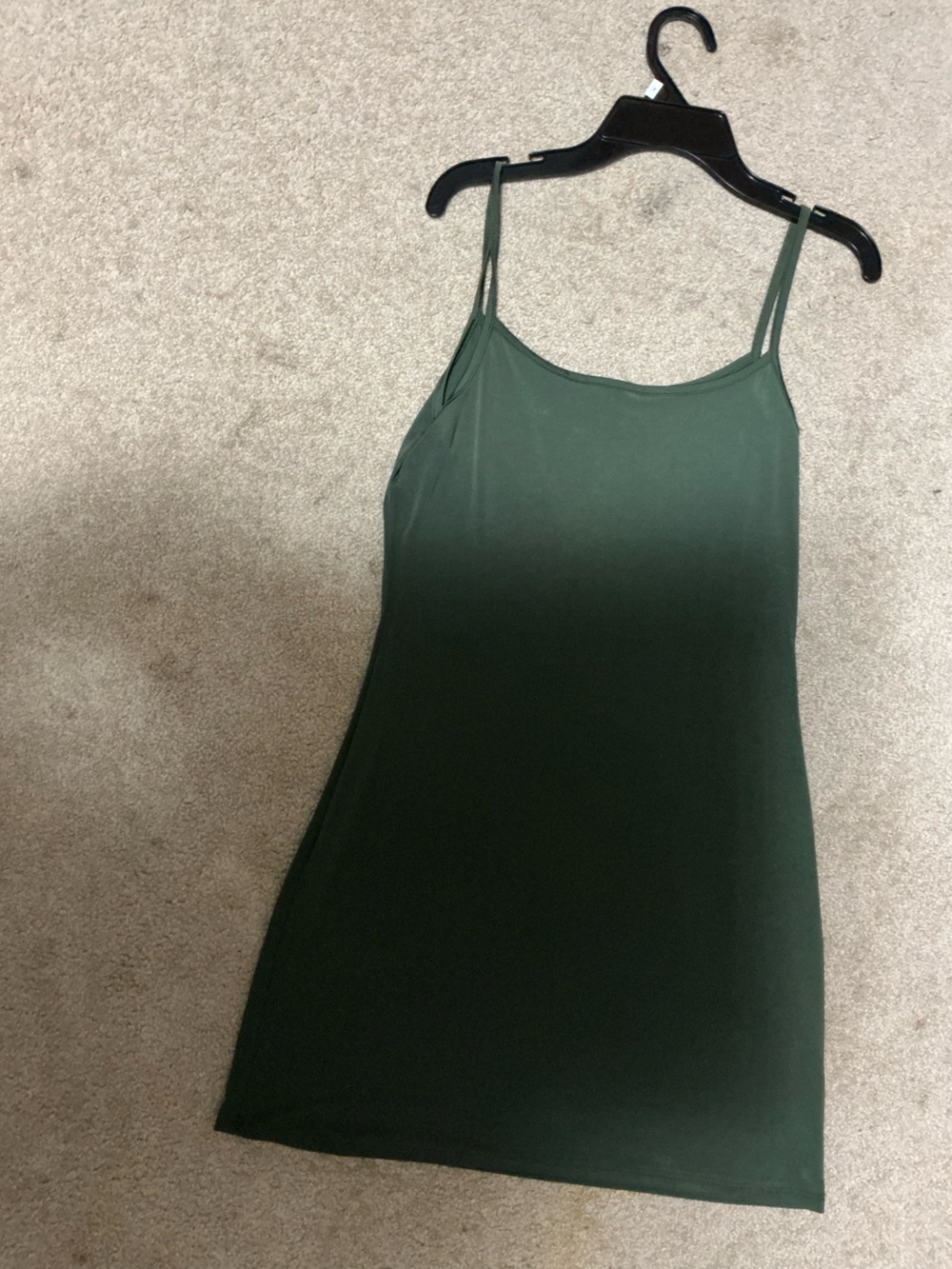 Blu Pepper Dark Green Slim Spaghetti Strap Cami